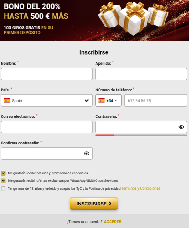 Unique casino register España